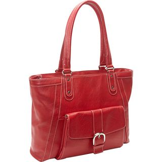 Soho Deluxe Leather Laptop Tote Red    Laptop Colle