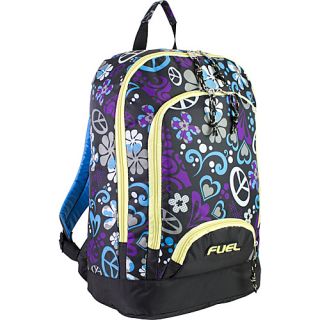 Triple Pocket Backpack Purple Hearts   Eastsport School & Day Hiking B