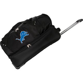 NFL Detroit Lions 27 Drop Bottom Wheeled Duffel Bag Black
