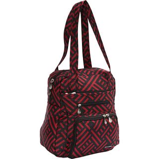 Signature Soft Gym Tote Black and Red   Jenni Chan Luggage Totes and