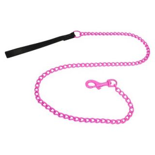 Platinum Pets Stainless Steel Coated No Bite Chain Leash with Genuine Black