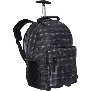 Newport Trolley Backpack   15.6 Grey Plaid   Sumdex Laptop Backpacks