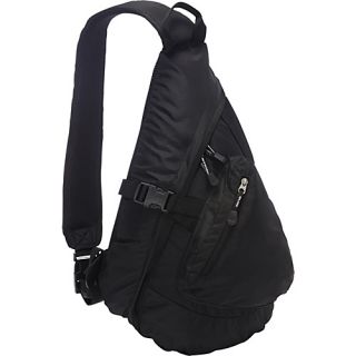 Front Zip Body Sling Bag Black   Derek Alexander Slings