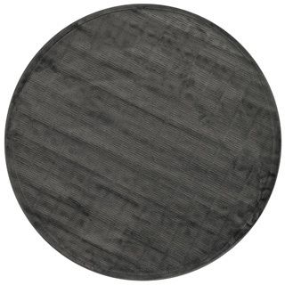 Madison Charcoal Grey Chenille Rug (310 Round)