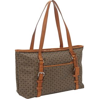 Wings Belting Laptop Satchel Diamond Brown/Linen   Hartmann Lug