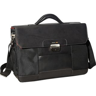 Versatile Briefcase Black   Mancini Leather Goods Non Whee