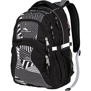Swerve Laptop Backpack Black/Stripe Fracture/White   High Sierra Lap