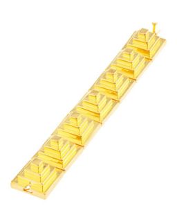 Block Pyramid Bracelet, Yellow Golden