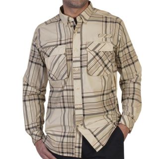 ExOfficio Crosswind Macro Plaid Shirt   Long Sleeve (For Men)   WHITE (M )
