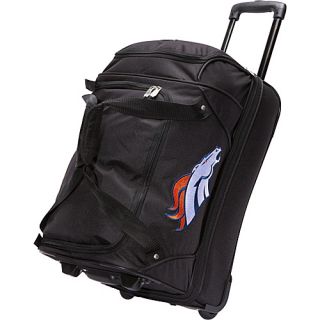 NFL Denver Broncos 22 Drop Bottom Wheeled Duffel Bag Black