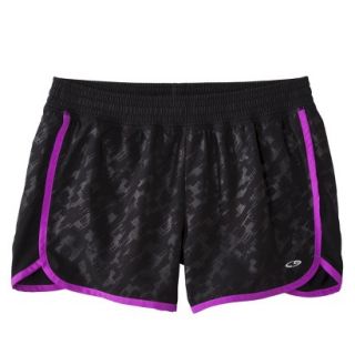 C9 by Champion Womens Woven Run Short   Black/Purple XL