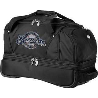MLB Milwaukee Brewers 22 Drop Bottom Wheeled Duffel Bag Bl