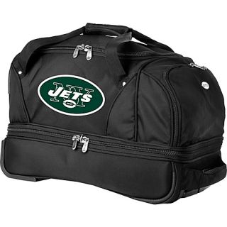 NFL New York Jets 22 Rolling Duffel Black   Denco Sports L