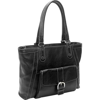 Soho Deluxe Leather Laptop Tote Black    Laptop Col