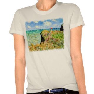 Clifftop Walk at Pourville by Claude Monet T shirt