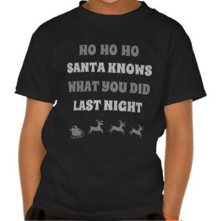 Ho Ho Ho Santa Knows What You Did Tshirt