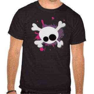 Kawaii cute skull and crossbones pink and purple t shirt