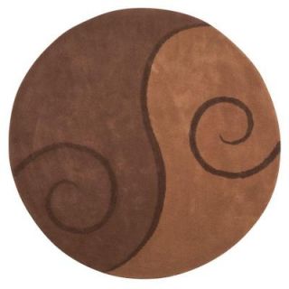 Home Decorators Collection Swirl Tan 5 ft. 9 in. Round Area Rug 0257250420