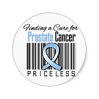 Finding a Cure For Prostate Cancer PRICELESS Round Sticker