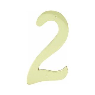 Decorative Solid Brass House Numbers, 4" #2   House Numbers  