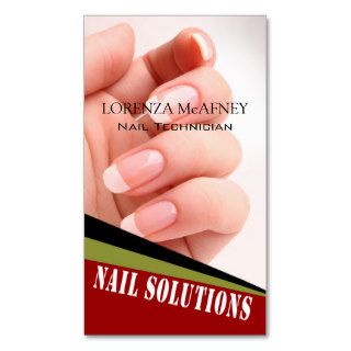 Nail Solutions   Manicure Pedicure Spa Technician Business Cards