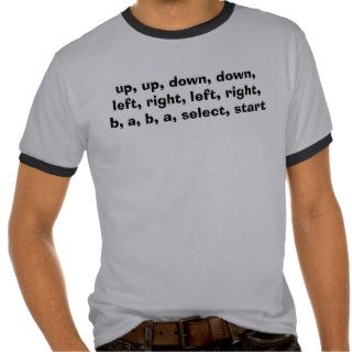 up, up, down, down, left, right, left, right, t shirts