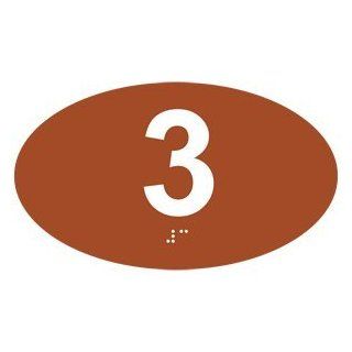 Custom Number Or Letter Braille Sign OVAL238138 WHTonCanyon Elevator  Business And Store Signs 