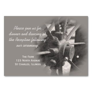 Wagon Wheel Country Wedding Reception Card Business Cards