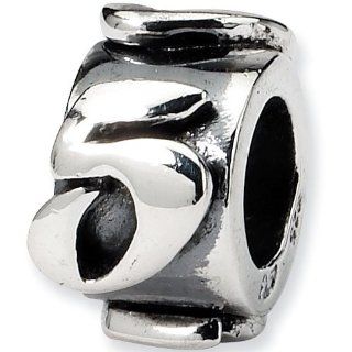 Reflection Beads Silver Number 5 Message Number Bead Bead Charms Jewelry