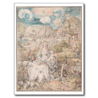 Mary Among a Multitude of Animals by Durer Post Cards