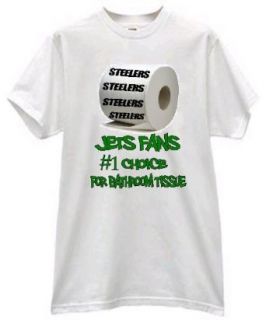 JETS TOILET PAPER CRAP ON STEELERS FOOTBALL T SHIRT jersey Clothing