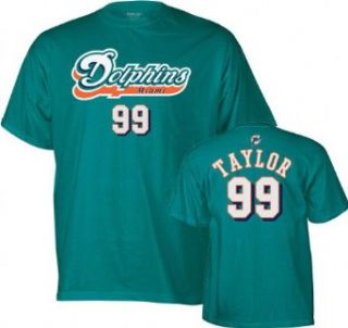 Jason Taylor Reebok Name and Number Miami Dolphins T Shirt   Medium  Sports & Outdoors