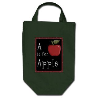 Cartoon Apple Fruit tote bag