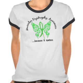 Grunge Tattoo Butterfly 6.1 Muscular Dystrophy Tee Shirts