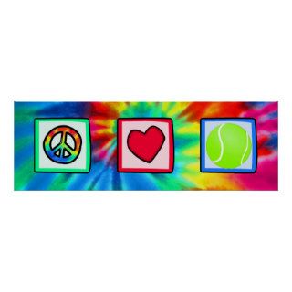 Peace, Love, Tennis Posters