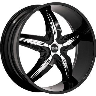 Status Dystany 24 Black Wheel / Rim 5x4.5 & 5x4.75 with a 15mm Offset and a 78.1 Hub Bore. Partnumber S822QN5FI15N78 Automotive