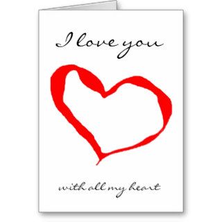 I love you with All My Heart Card