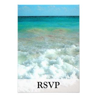 Vibrant Beach Watercolor Scene Personalized Announcement
