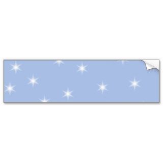 White and Blue Stars Design. Bumper Stickers