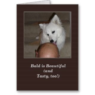 Happy Birthday Dog and Bald Man Greeting Card