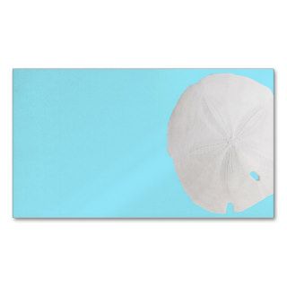 Aqua Sand Dollar Blank Escort Cards Business Card Template