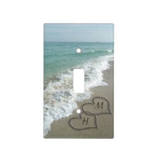 Interlocking Hearts on Beach Sand Switch Plate Cover