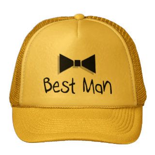 Best Man Bow Tie Mesh Hats
