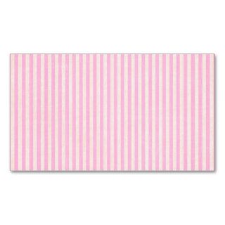 Cute Baby Pink And White Vintage Stripes Pattern Business Card Template