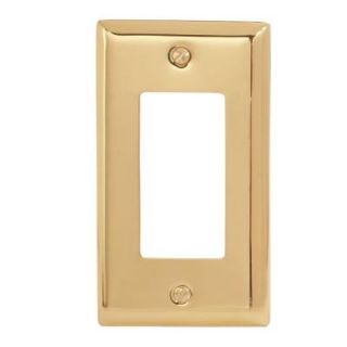 Amerelle Madison 1 Gang Decorator Wall Plate   Polished Brass 75RBR