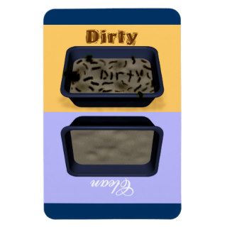 Clean And Dirty Litter Box Flexible Magnet