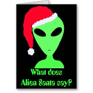 Christmas Joke Alien Santa Funny Holiday Card