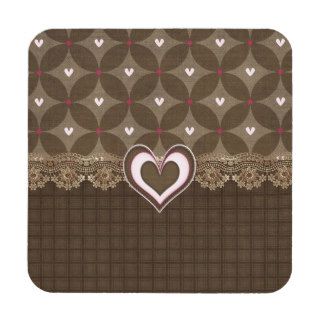 Country Hearts Drink Coaster