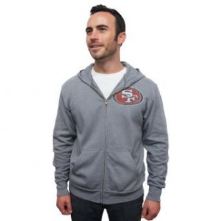 NFL Men's San Francisco 49ers Vintage Hooded Sweatshirt (Steel, Small )  Fashion T Shirts  Clothing