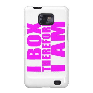 Funny Girl Boxers Quotes   I Box Therefore I am Samsung Galaxy SII Case
